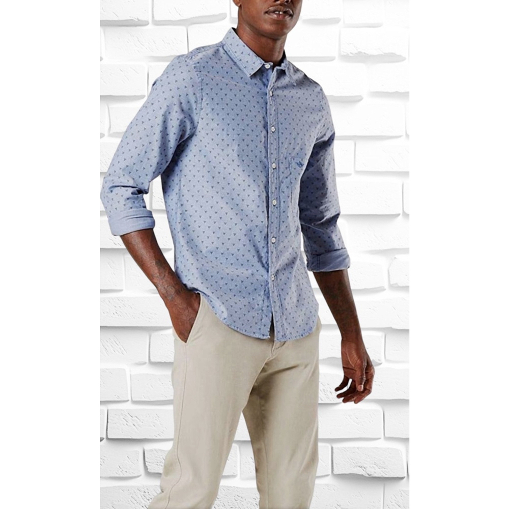 Dockers Men’s XXL Supreme Flex Modern Fit Long Sleeved Button Down Casual Shirt